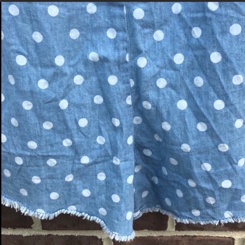 SOLD🕶Charolette Russe Polka dot Chambray Romper - Picture 6 of 6
